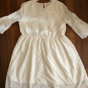 White summer flare dress